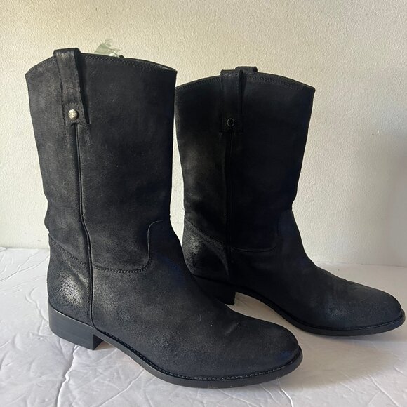 $700 JIMMY CHOO METALLIC CALF COWBOY BOOTS SIZE 39.5 / 9.5 US - Picture 3 of 11